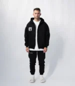 99 Based Antiq Logo Zip Hoodie Black (4)