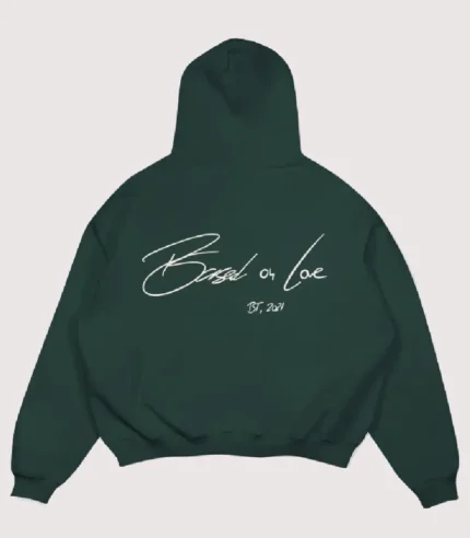 99 Based Signature Hoodie Forest Green (5)