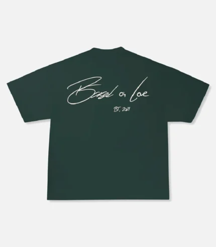 99 Based Signature T Shirt Green (3)