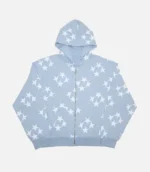99 Based Star Print Zip Hoodie Sky Blue (3)