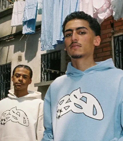 99Based Harajuku Star Printed Hoodie Sky Blue (1)