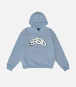 99Based Harajuku Star Printed Hoodie Sky Blue (2)