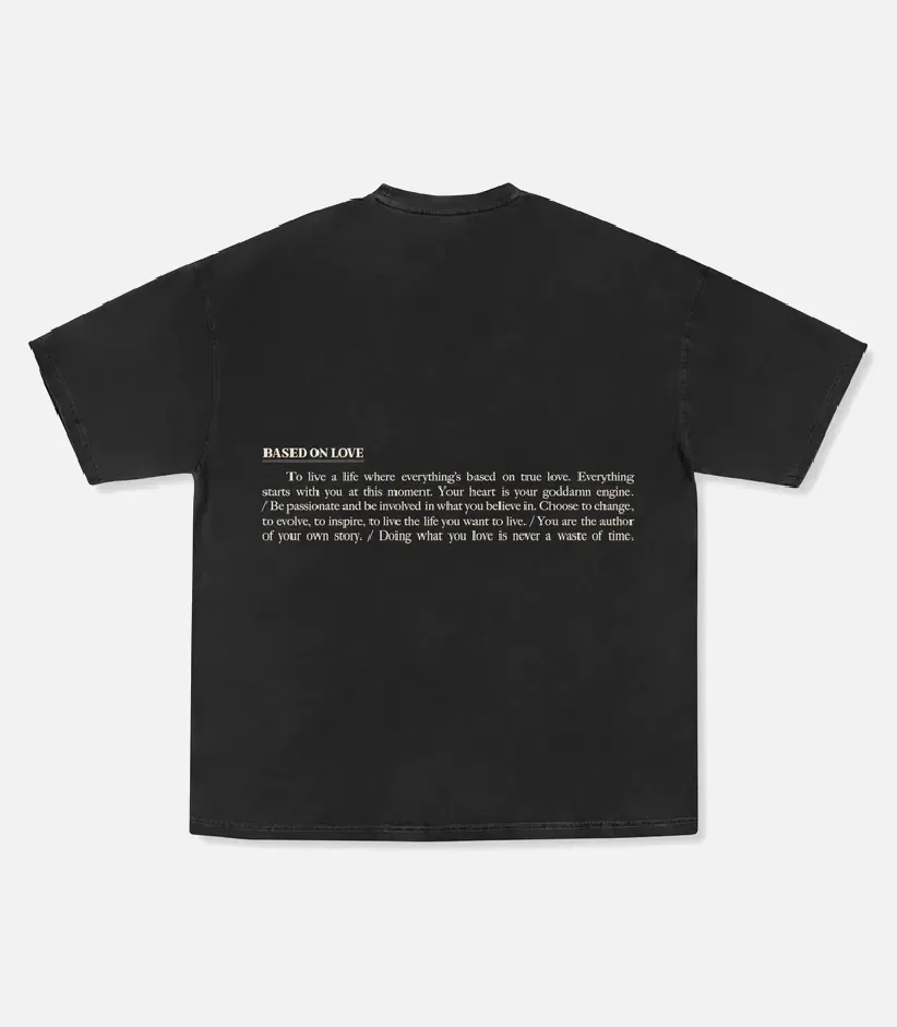 99Based On Love T Shirt Black (1)
