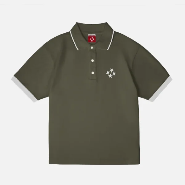99Based Polo T Shirt Olive (1)