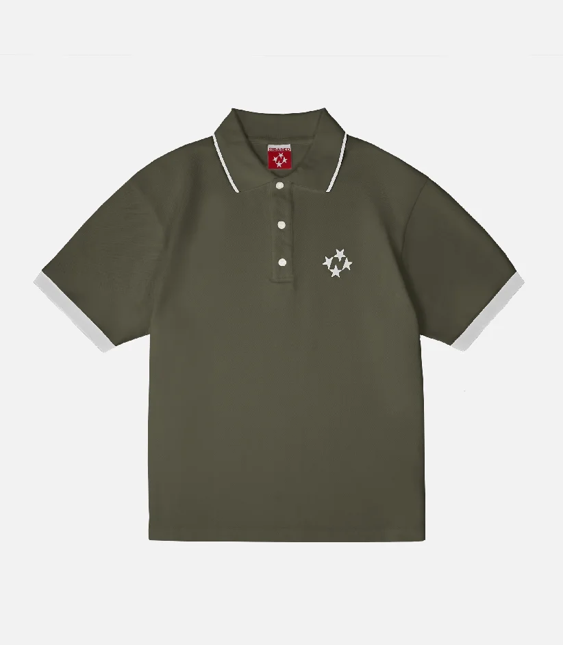 99Based Polo T Shirt Olive (1)