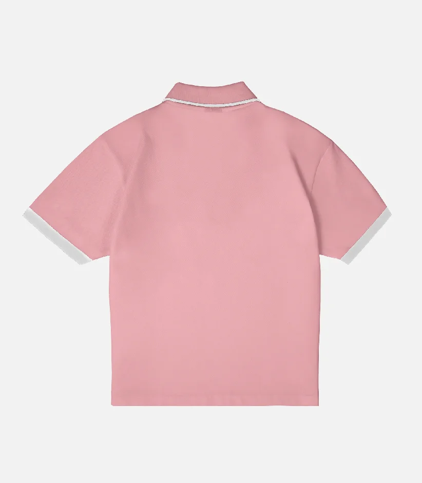 99Based Polo T Shirt Pink (2)