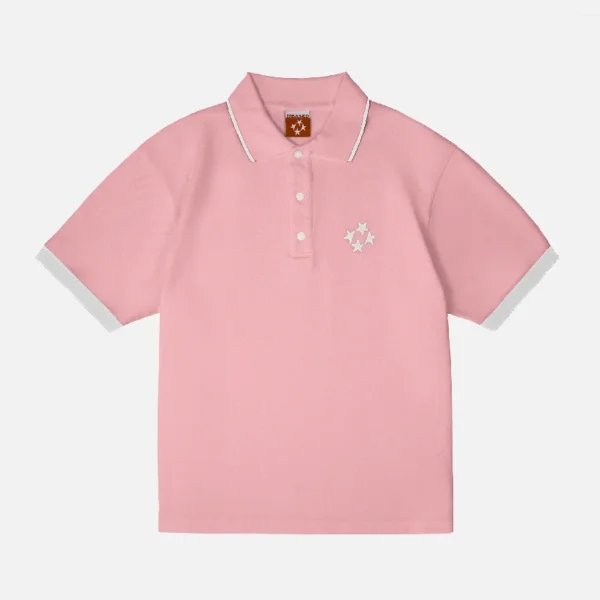 99Based Polo T Shirt Pink (3)