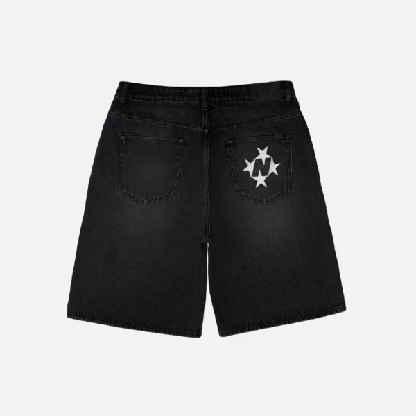99Based Shining Stars Shorts Washed Black (4)