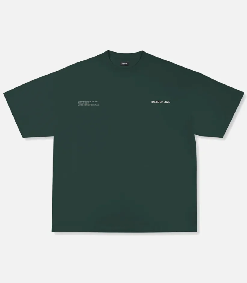 99Based Signature T Shirt Green (2)