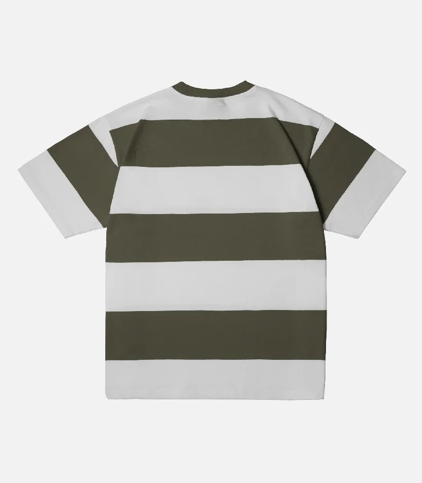 99Based Striped T Shirt Olive Green (3)