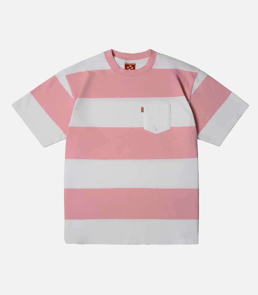 99Based Striped T Shirt Pink (3)