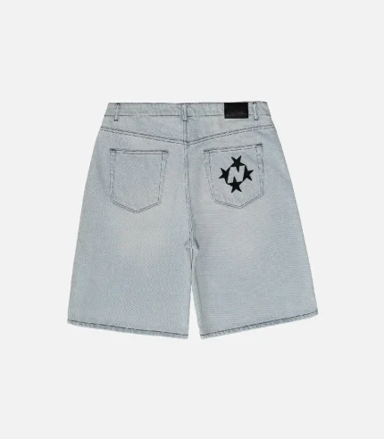 99 BASED Shining Stars Shorts Light Blue (3)
